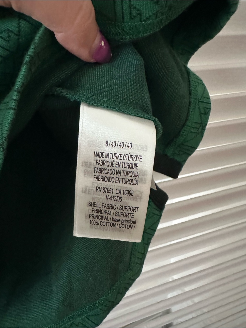 Lacoste Slim Fit Green Monogram Polo Shirt Sz 8/40 - Picture 3 of 6